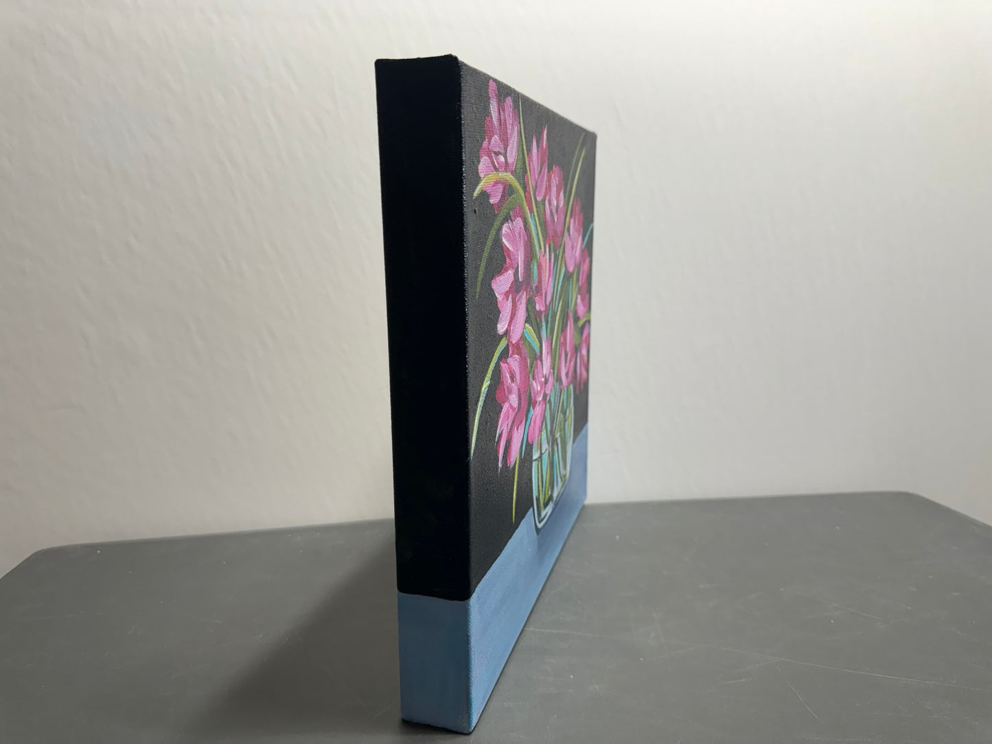 Magenta Magnificent floral acrylic painting