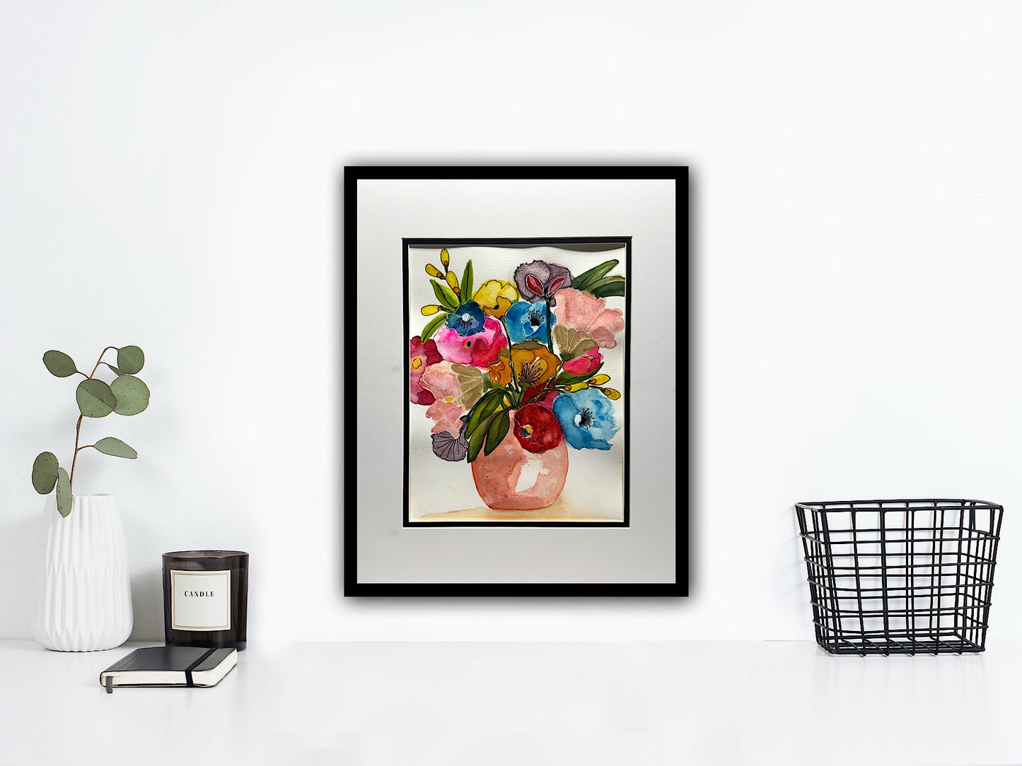 Peaches & Cream Floral Watercolor Original Art