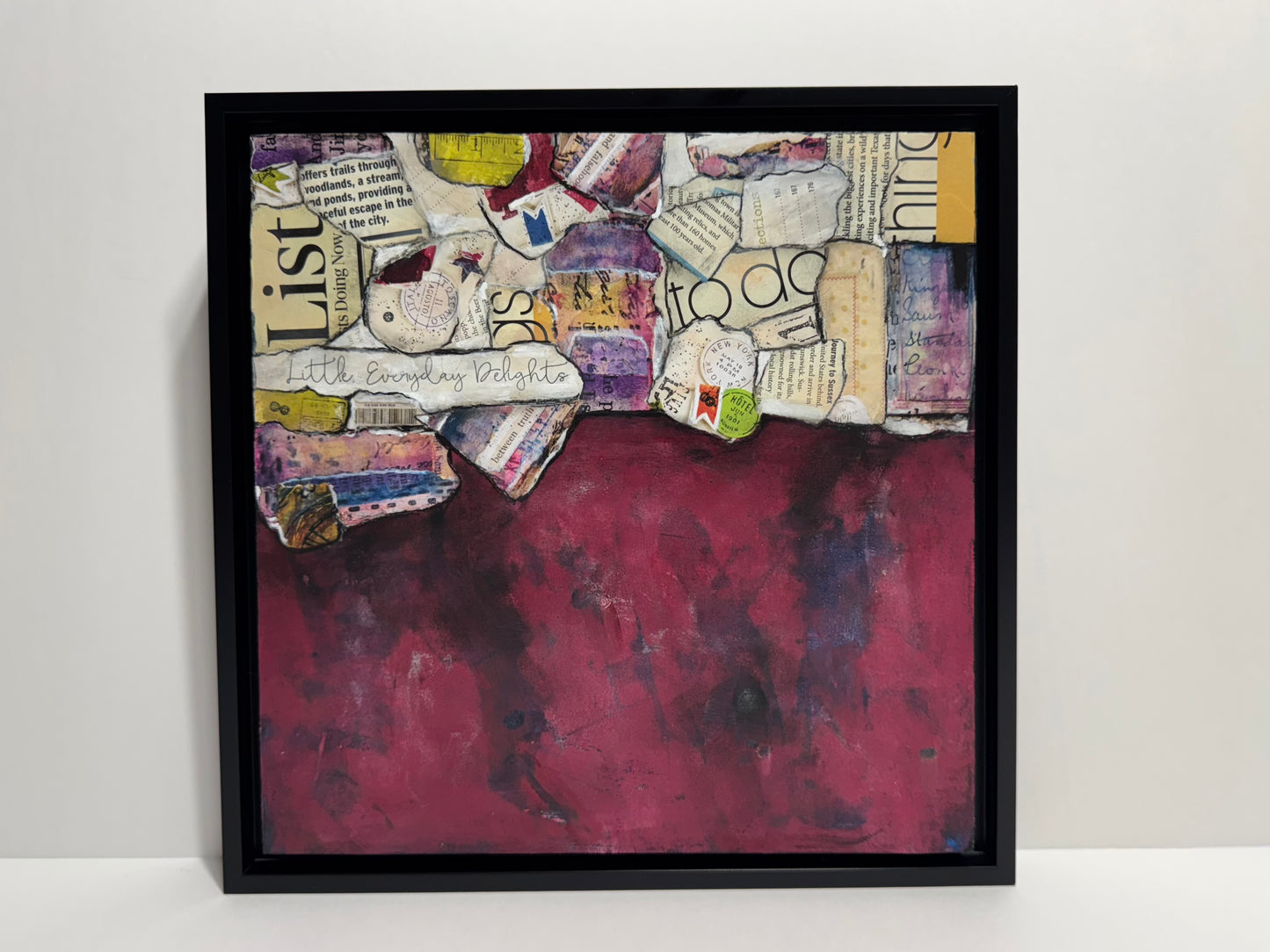 Everyday Delights Abstract collage art 
