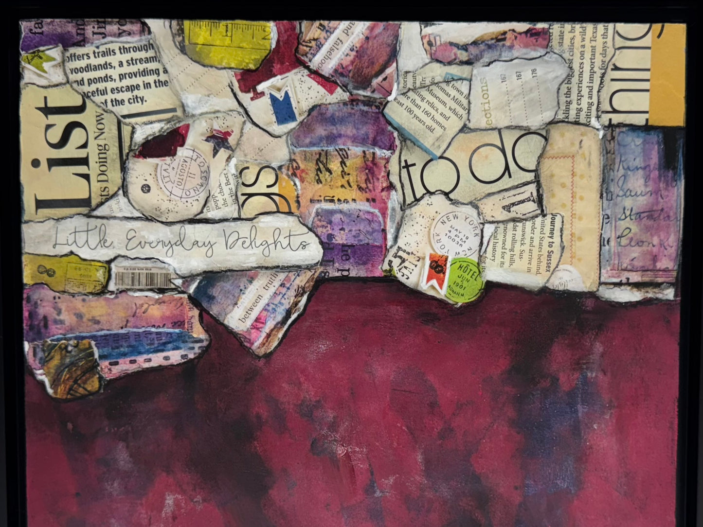 Everyday Delights Abstract collage art 
