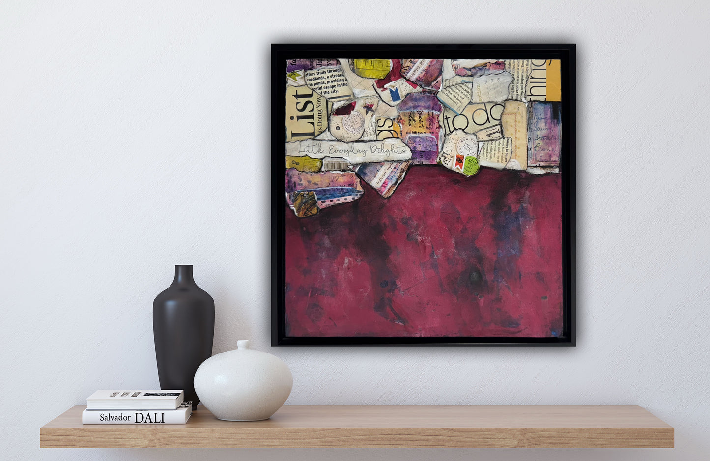 Everyday Delights Abstract collage art 