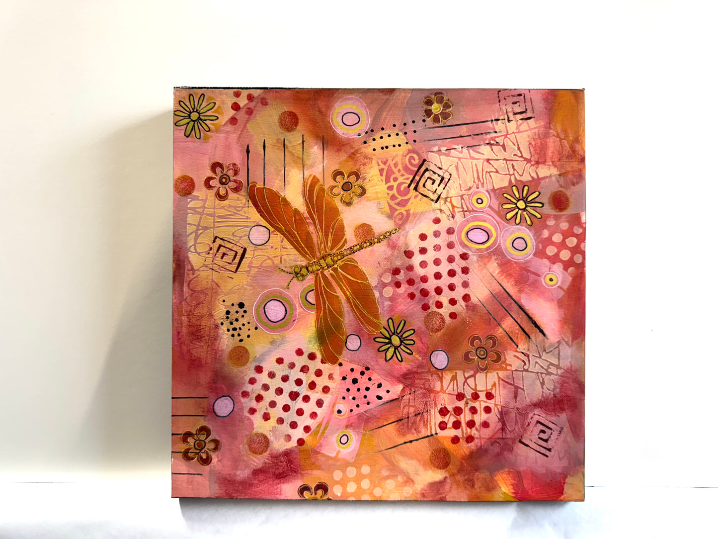 Dragonfly Dance Acrylic Painting on Canvas