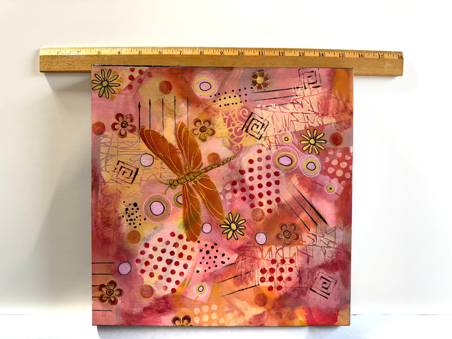 Dragonfly Dance Acrylic Painting on Canvas