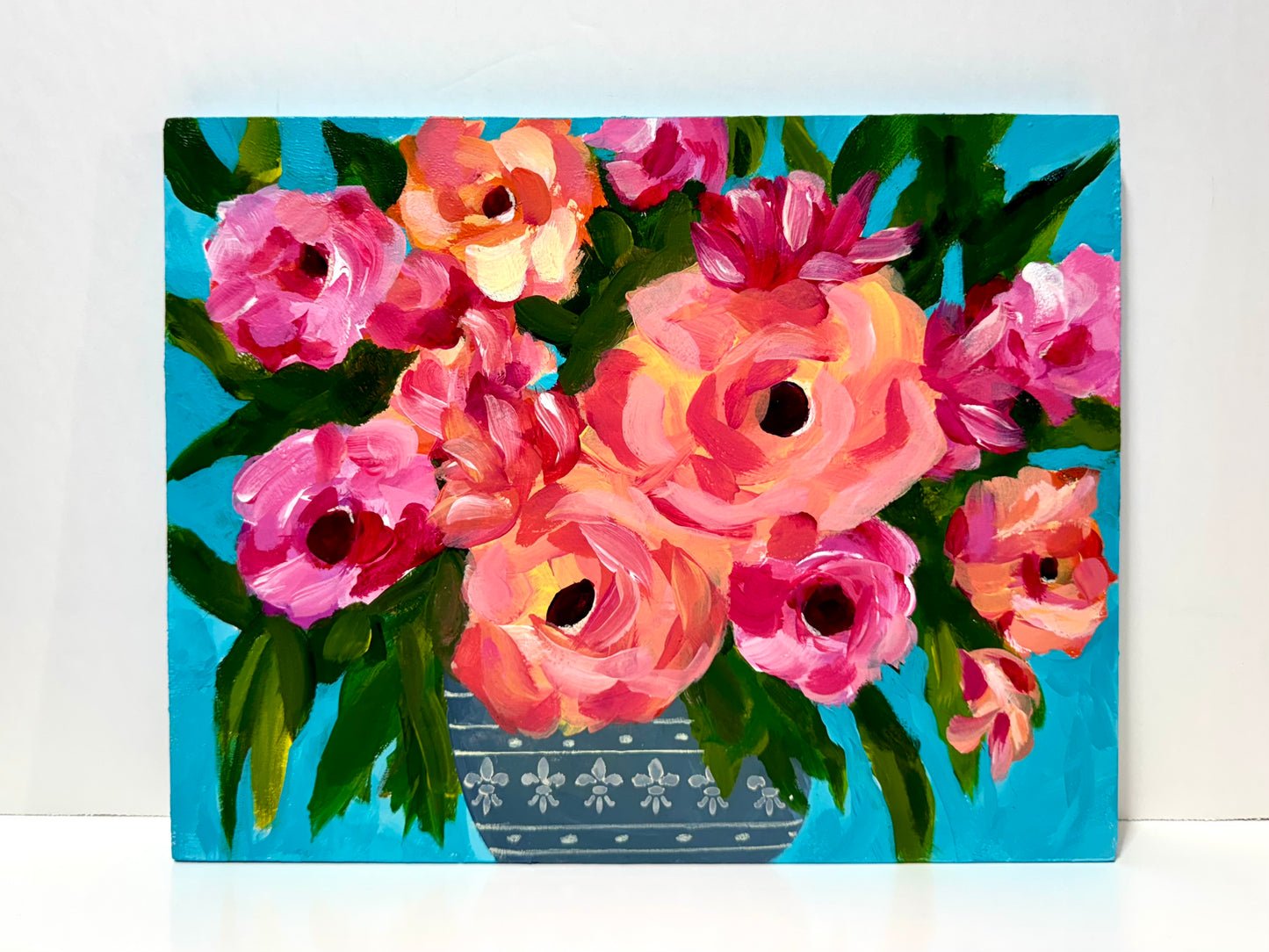 Poppy Splendor acrylic painting