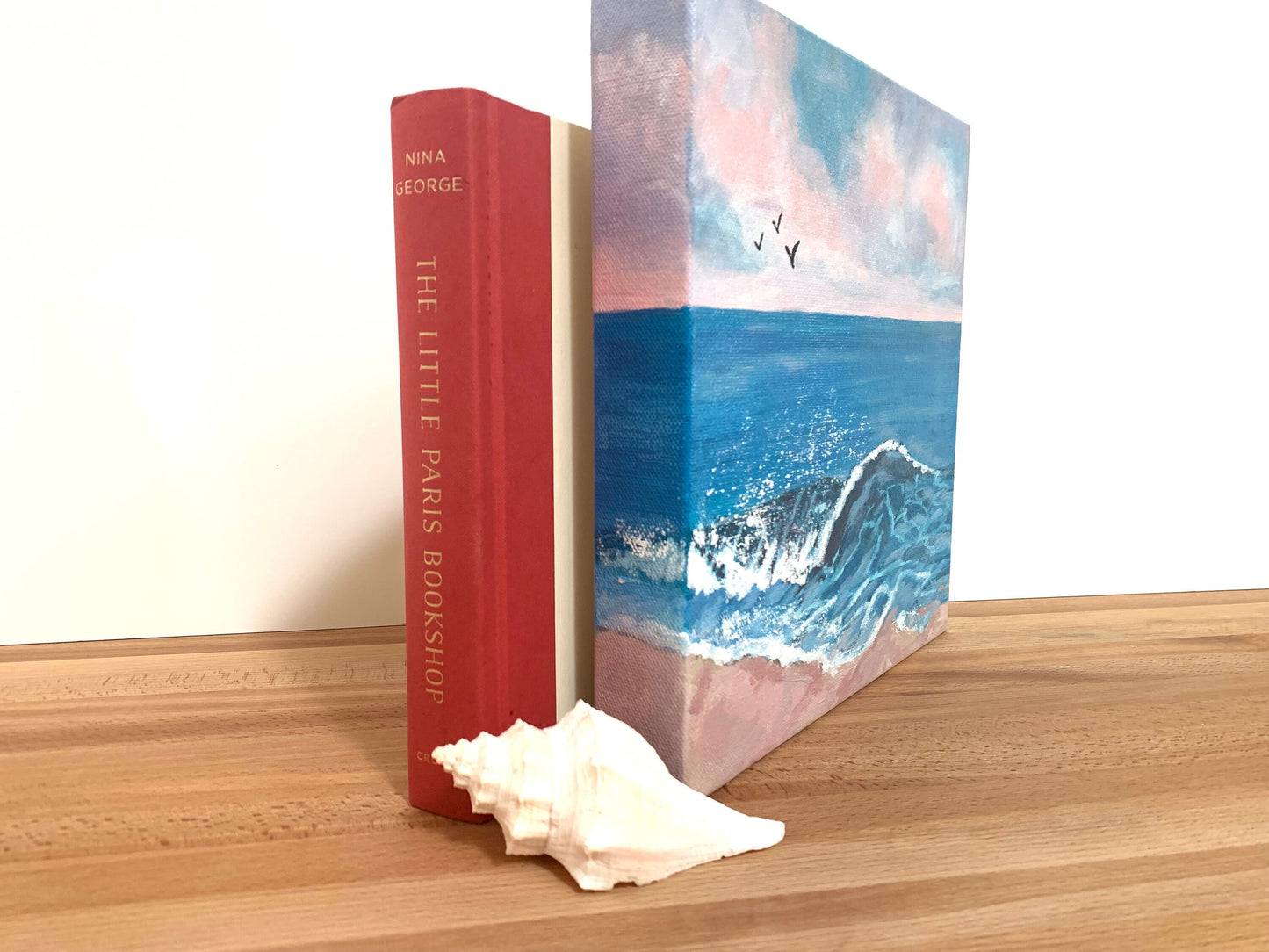 Ocean Wave Painting Beach life Ocean lover Gift Original painting Soothing Seascape Decor Waves Beach decor Coastal art Seagulls