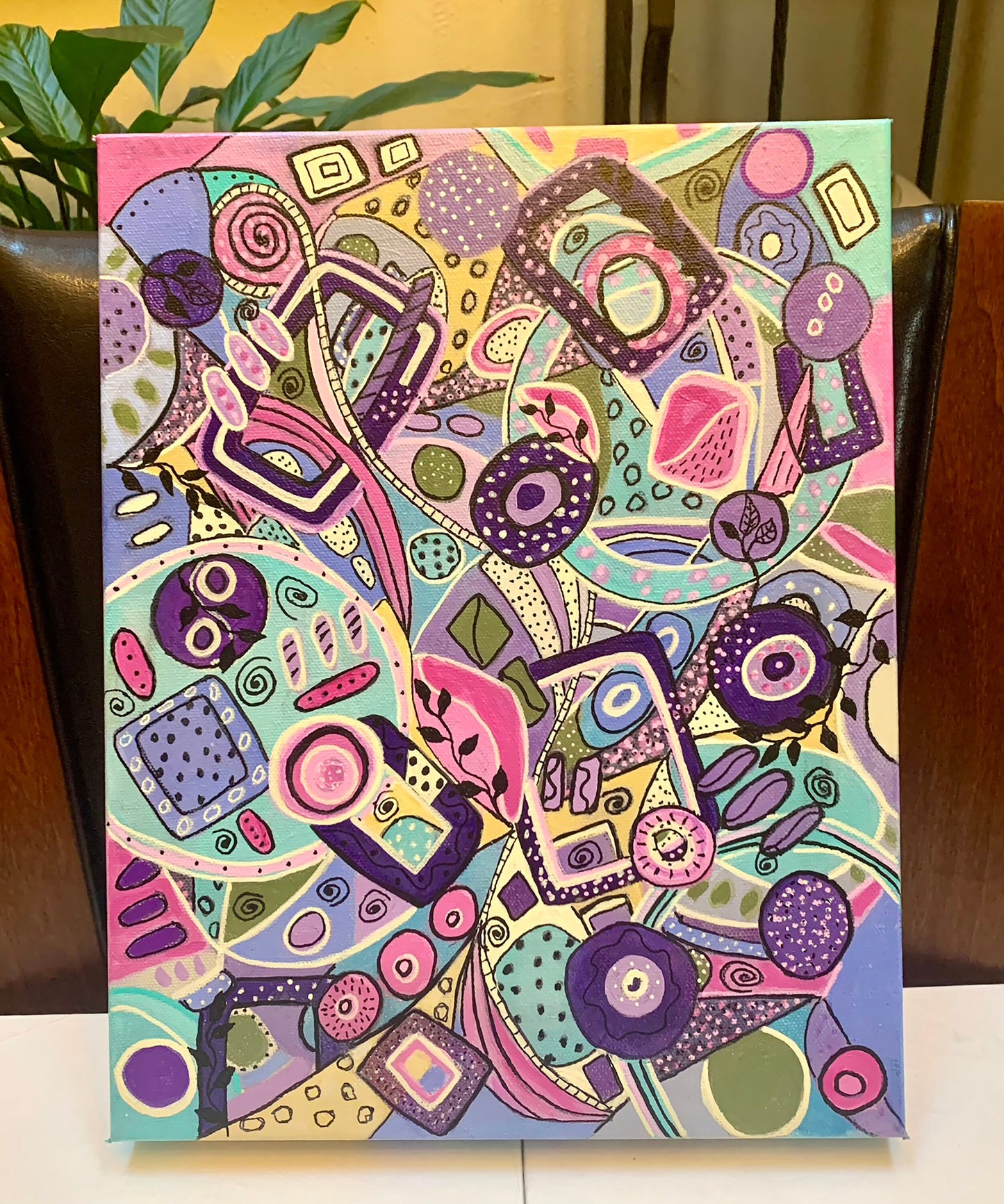 Shape of Color Abstract Paintings vivid colors eye-catching designs floral artwork garden decor nature lover original paintings colorful art