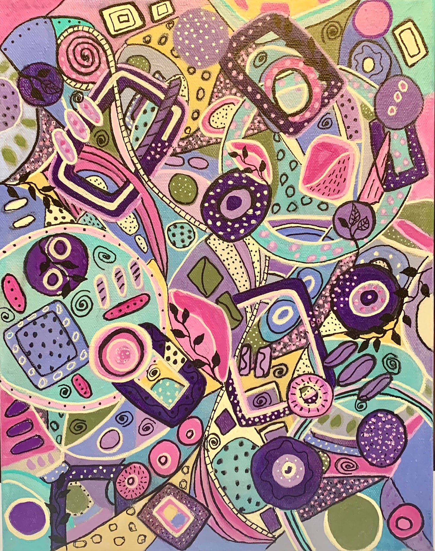 Shape of Color Abstract Paintings vivid colors eye-catching designs floral artwork garden decor nature lover original paintings colorful art