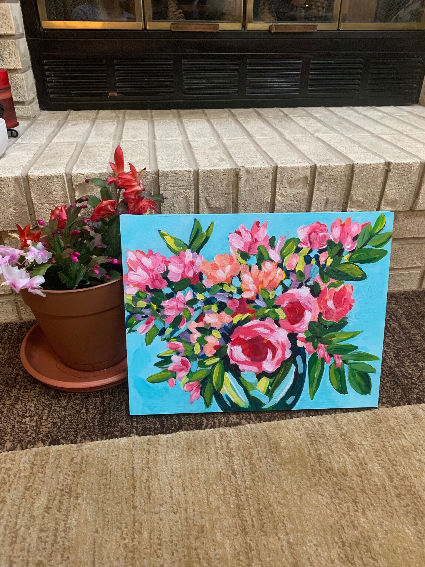 Pink Bouquet painting