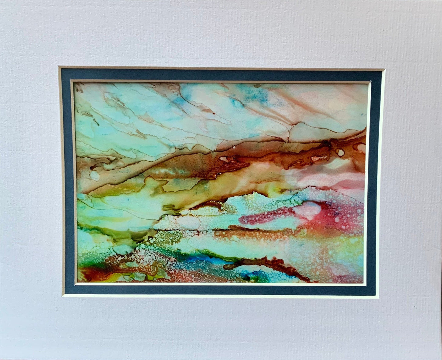 Sunset’s Glow abstract ink art