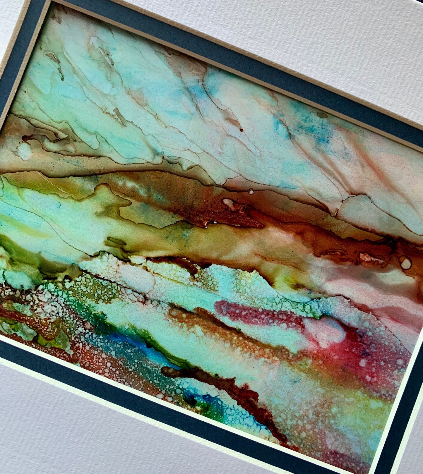 Sunset’s Glow abstract ink art