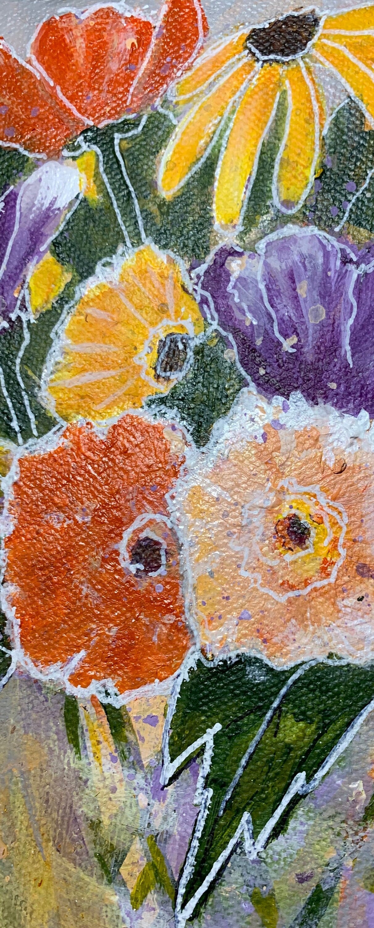 Flowers in Fish Bowl Painting