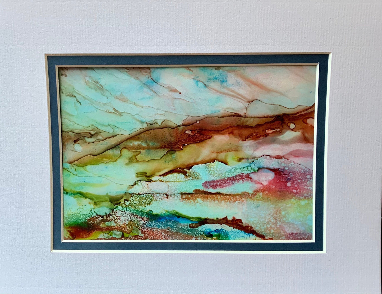 Sunset’s Glow abstract ink art