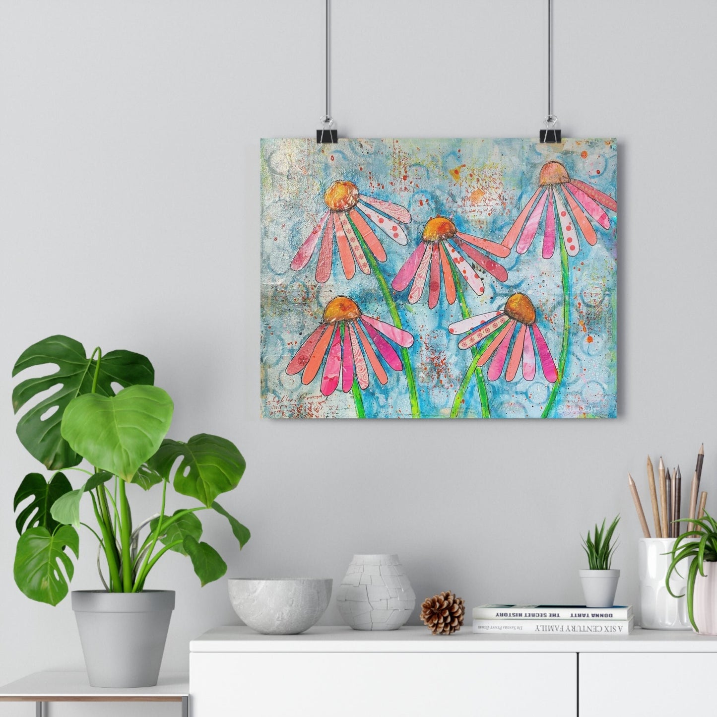 Pink Coneflower Giclée Art Print