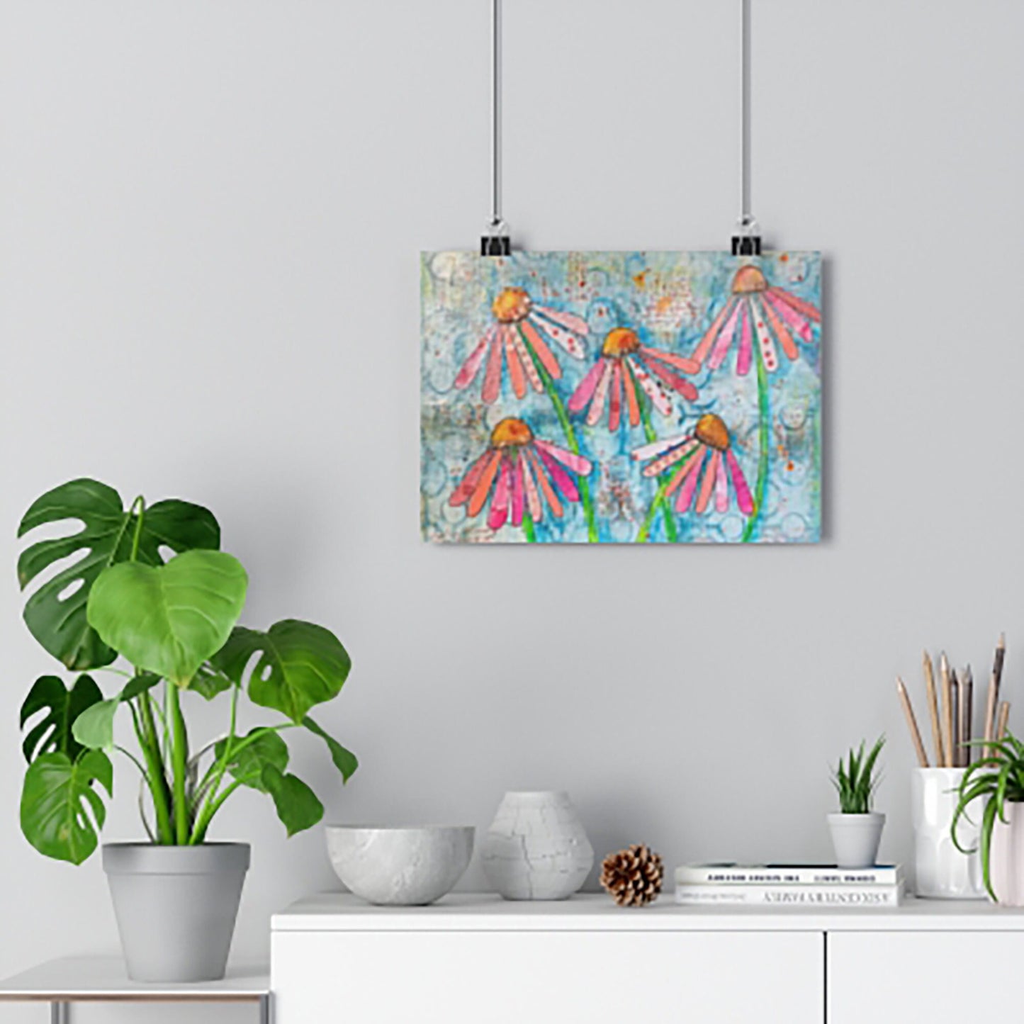 Pink Coneflower Giclée Art Print