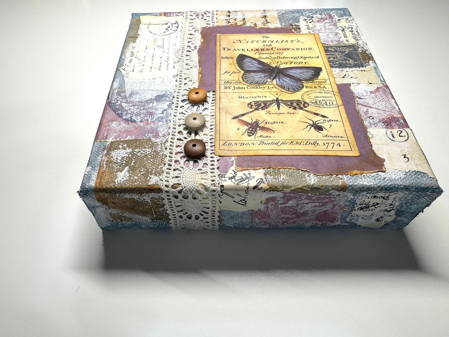 Butterfly Blues 6" chunky square canvas