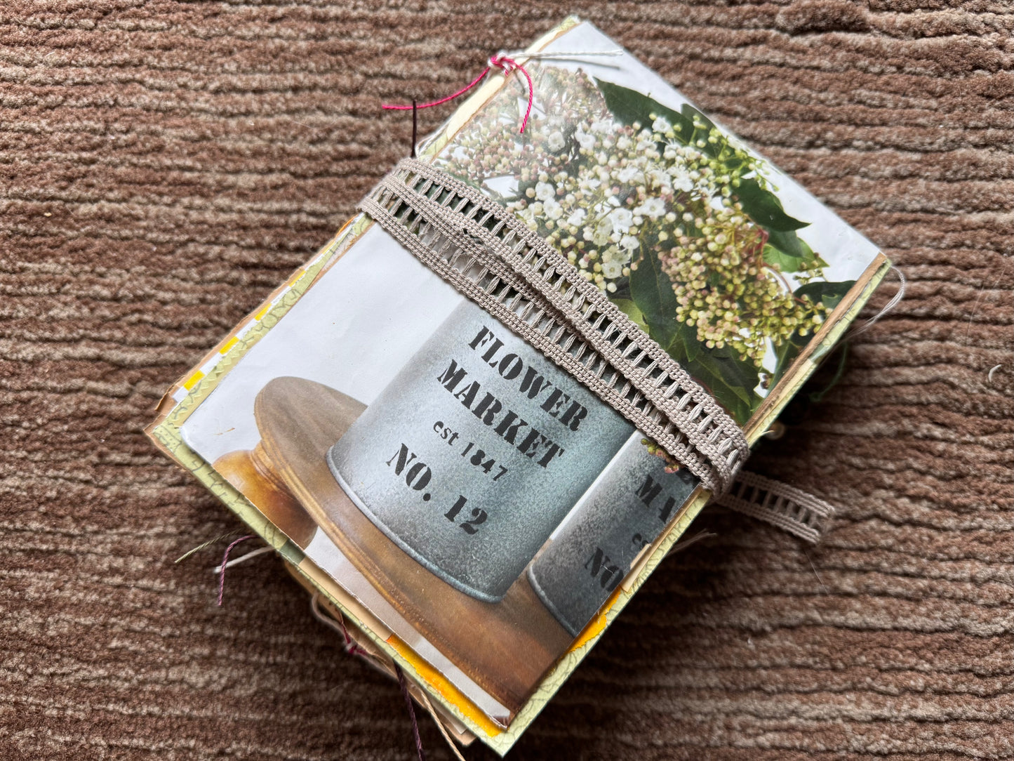 Junk Journal: Petite Grungy Trashy Collage Art Vintage Garden