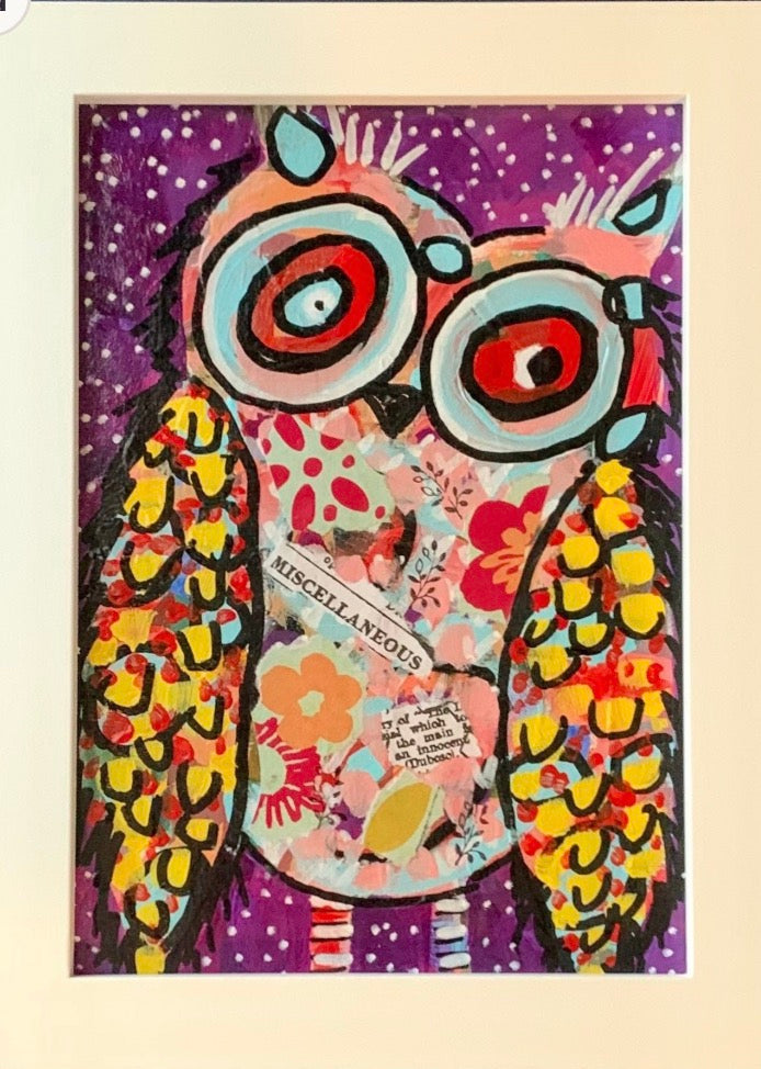 Betty the Befuddled Owl painting