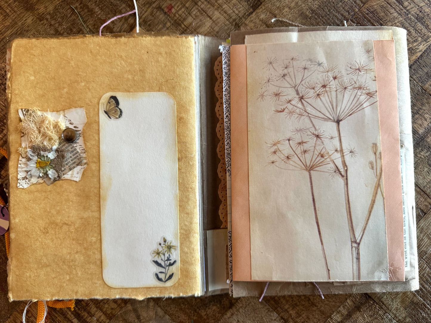 Junk Journal: Petite Grungy Trashy Collage Art Vintage Yellow2