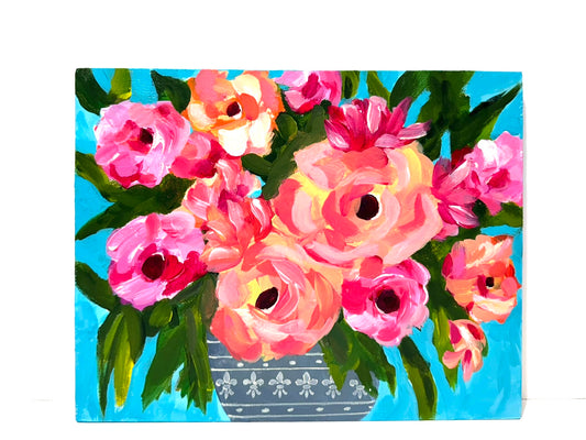 Poppy Splendor acrylic painting