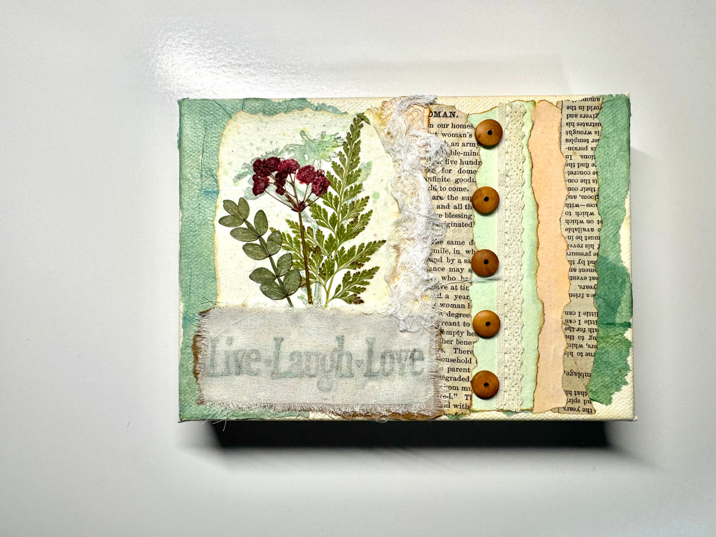 Dried Flower Art decoration Shelf sitter 5x7"