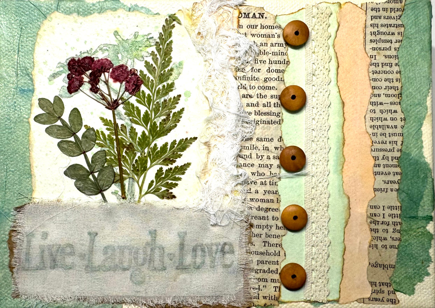 Dried Flower Art decoration Shelf sitter 5x7"