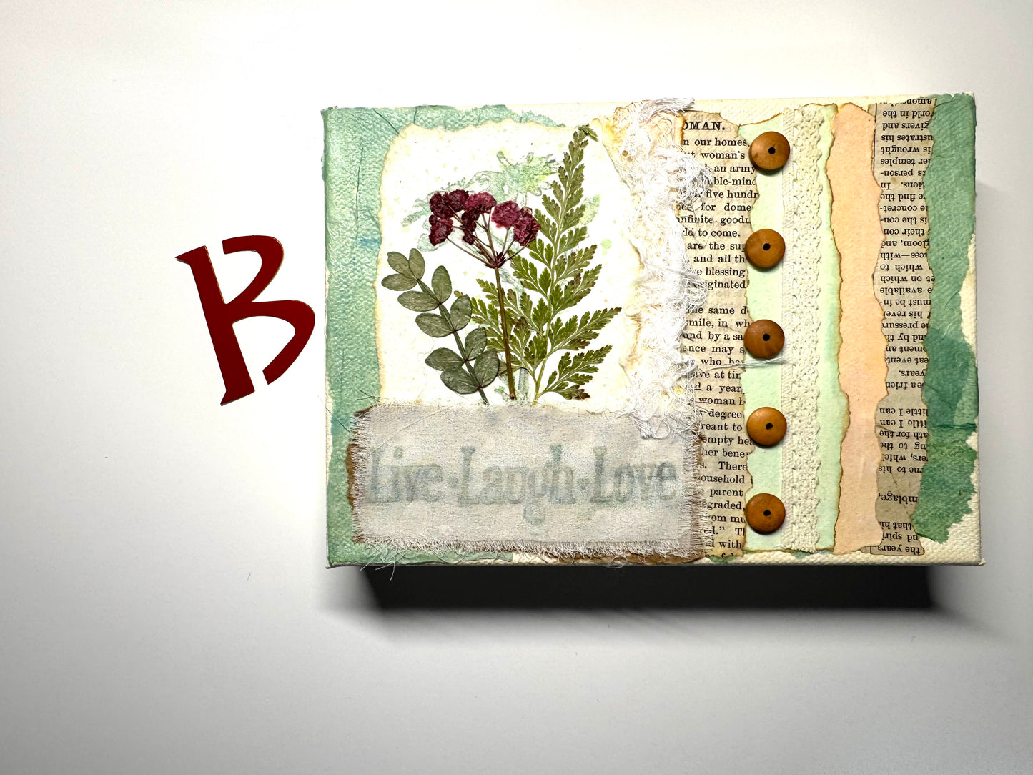 Dried Flower Art decoration Shelf sitter 5x7"