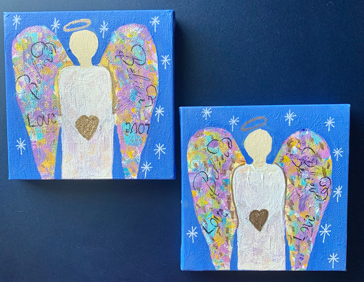 Angels & Hearts Painting