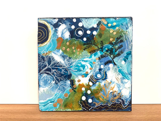 Under the Sea Abstract Whimsical Ocean Painting Add more beach to your life Tropical Gift for beach lover Beach Home décor Seascape design