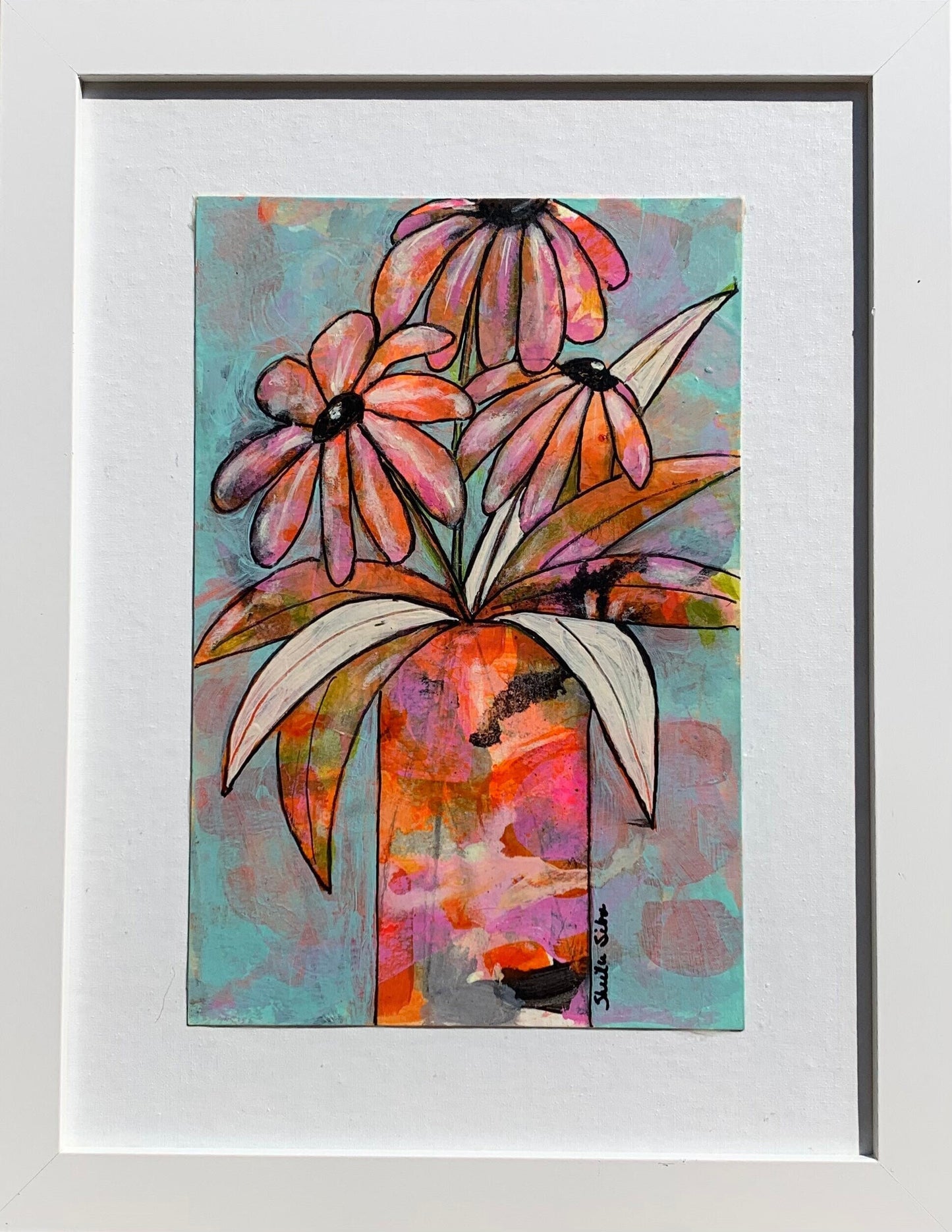 Color Pop 2 floral paintings