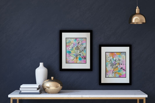 Abstracts with Daisies paintings