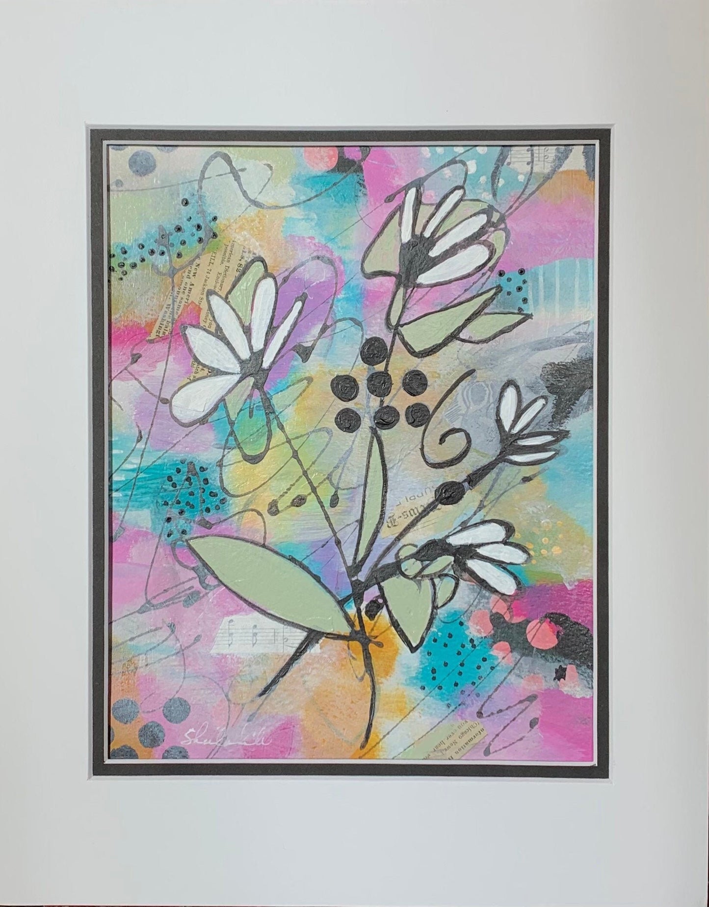 Abstracts with Daisies paintings