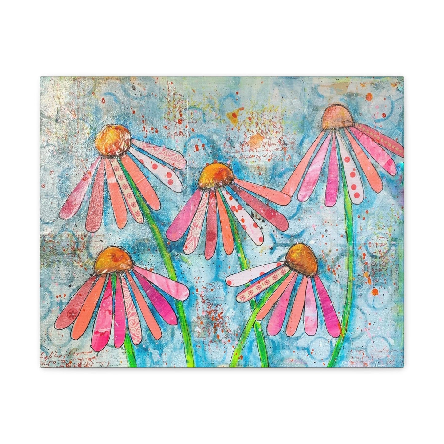 Pink coneflower Canvas Gallery Wraps