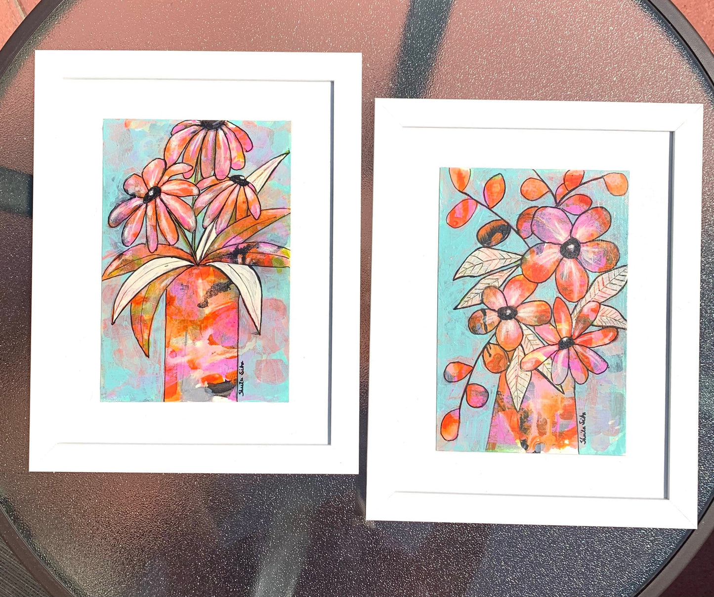 Color Pop 2 floral paintings