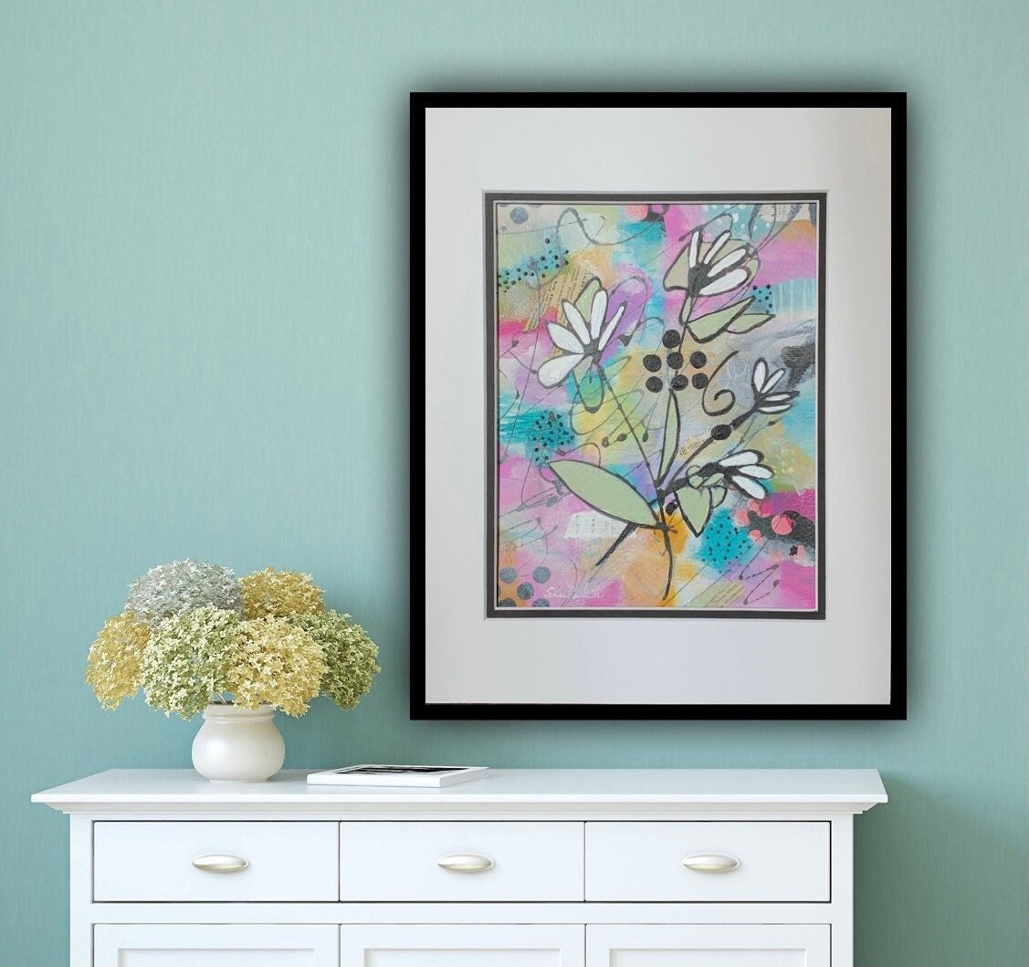 Abstracts with Daisies paintings