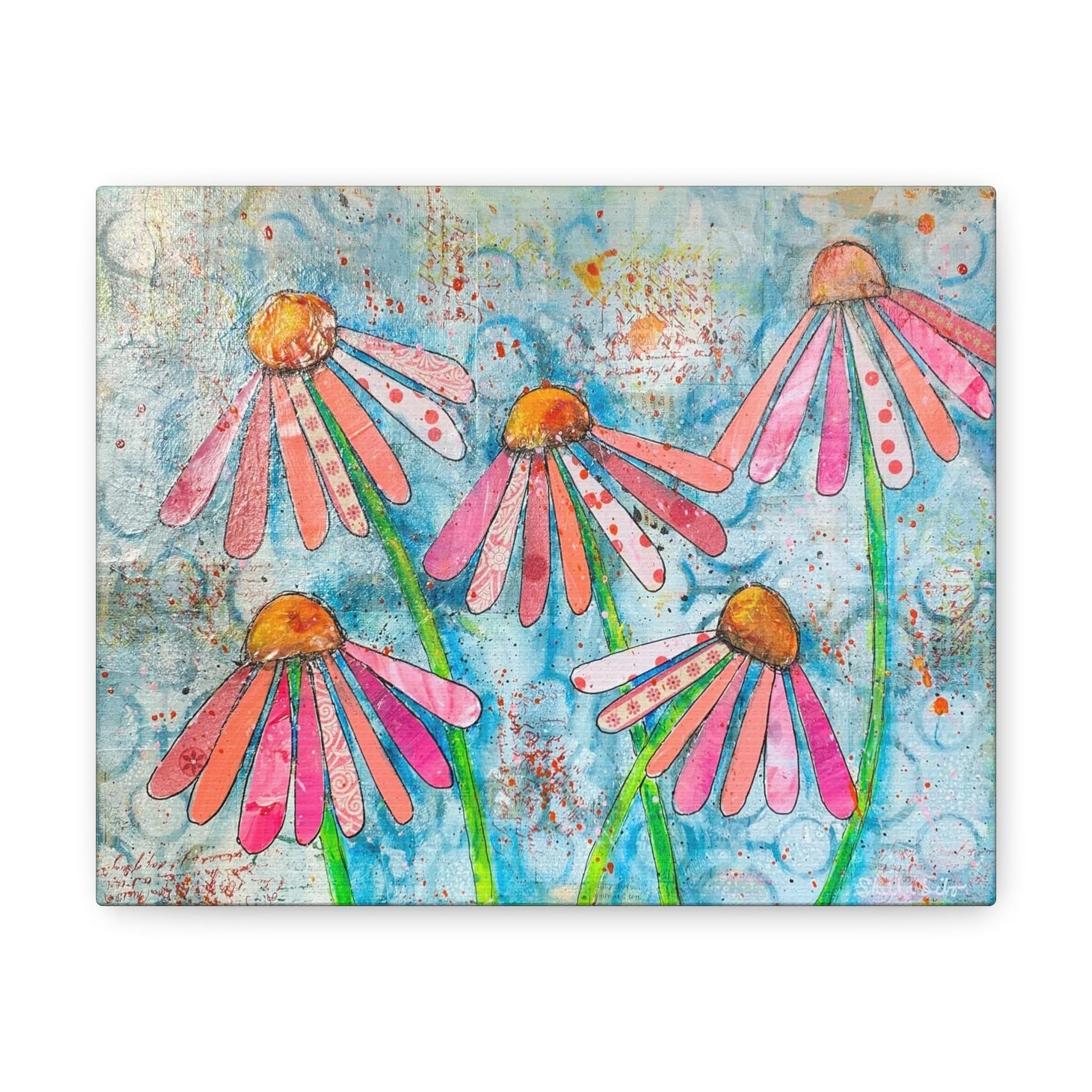 Pink coneflower Canvas Gallery Wraps