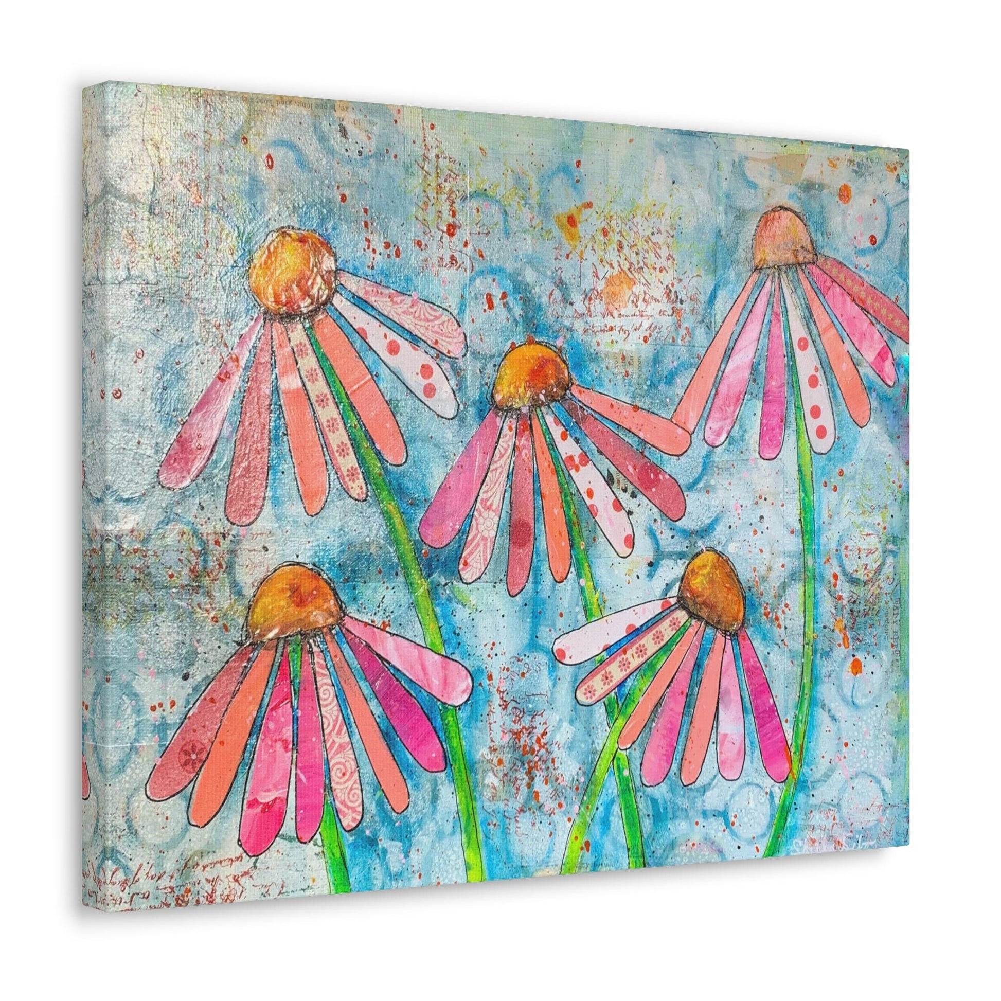 Pink coneflower Canvas Gallery Wraps